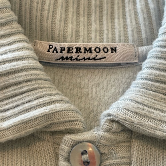 Cozy Designer Baby Outfit PAPERMOON mini Size 12 Months Light Blue Warm - Picture 13 of 16